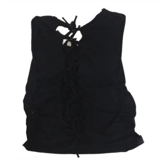 🌛SAILOR MOON- Luna Cut-Out & Distressed Open Back Muscle Tee🌜 - Picture 4 of 4